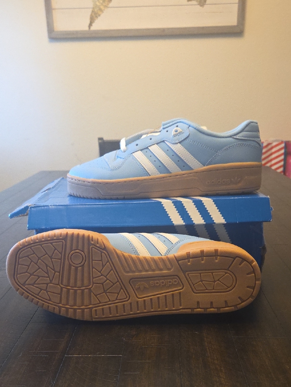 adidas Mens Rivalry Low Panton And White With Gum Sole